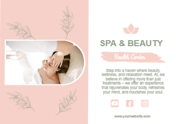 Spa Saloon Greeting Cards template preview 1