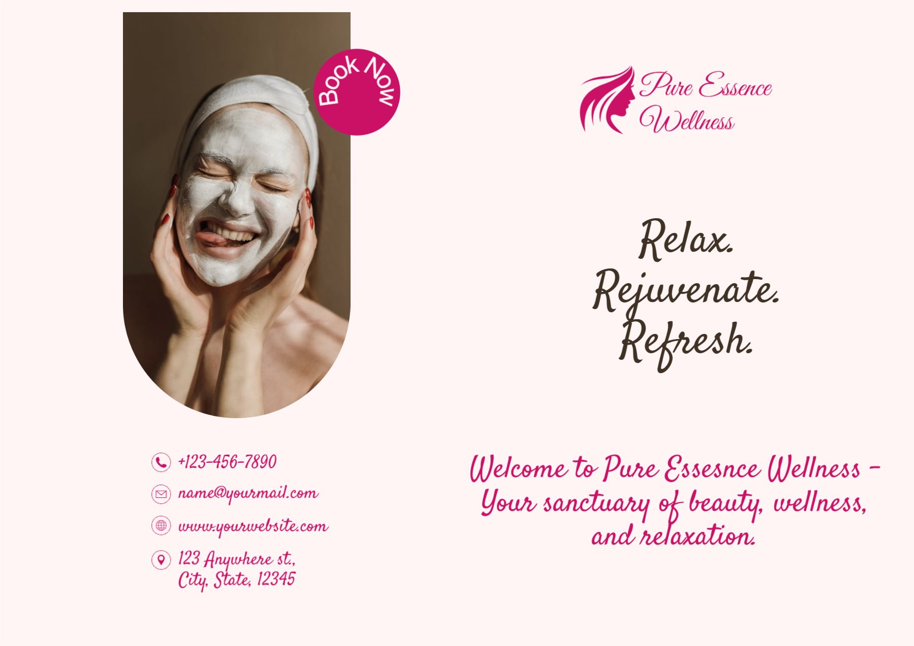 Spa Saloon Greeting Cards template preview 24