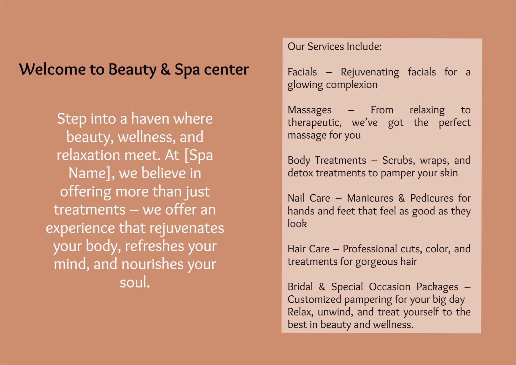 Spa Saloon Greeting Cards template preview 17