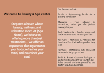Spa Saloon Greeting Cards template preview 4