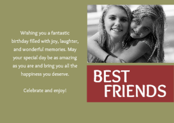 Best Friends Greeting Cards template preview 1