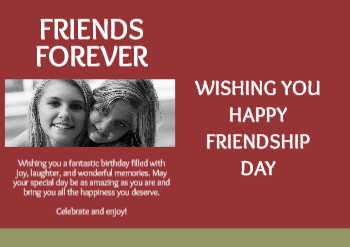 Best Friends Greeting Cards template preview 2