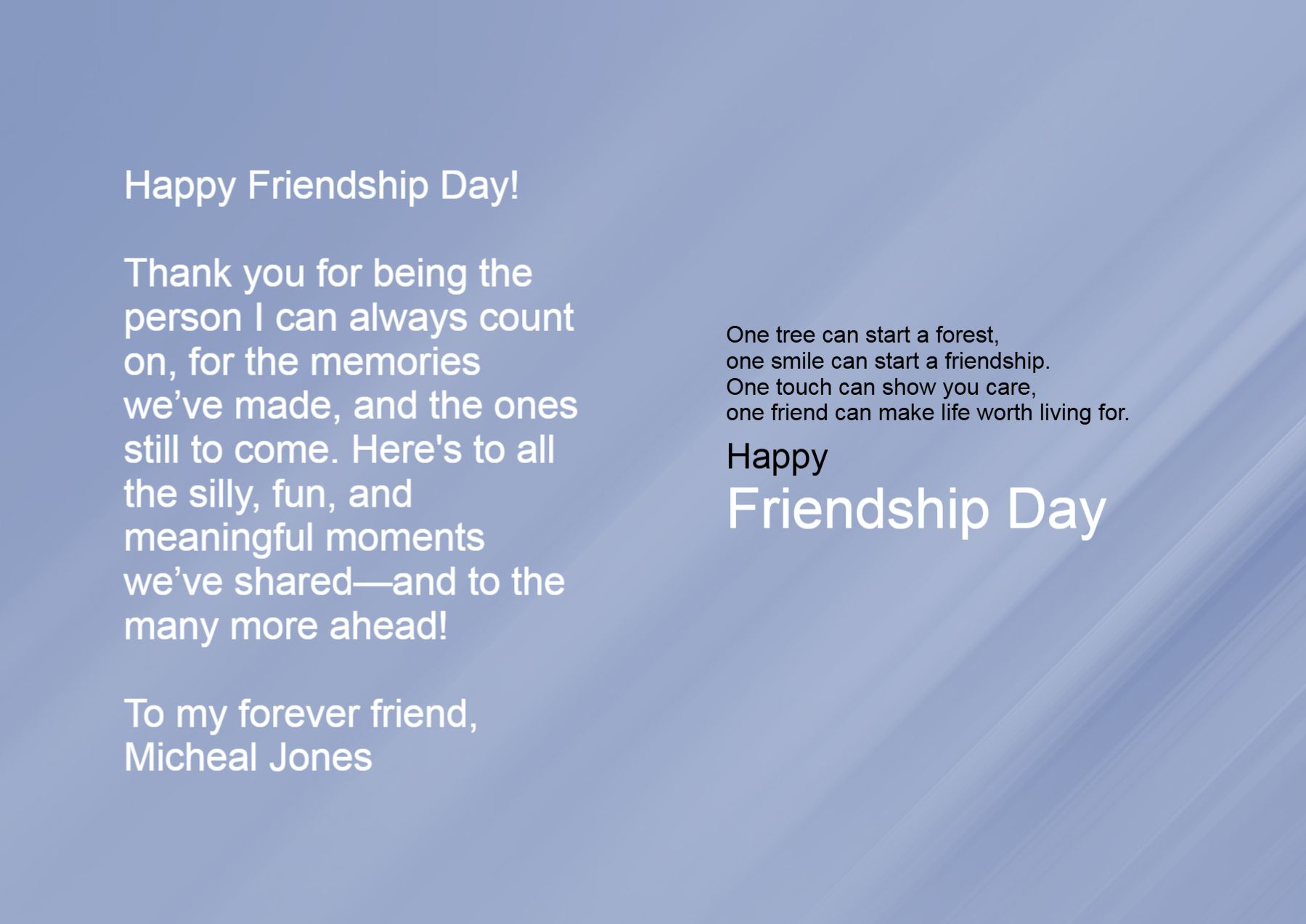 Friendship Greeting Cards template preview 17