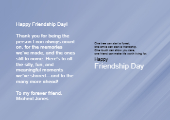 Friendship Greeting Cards template preview 6