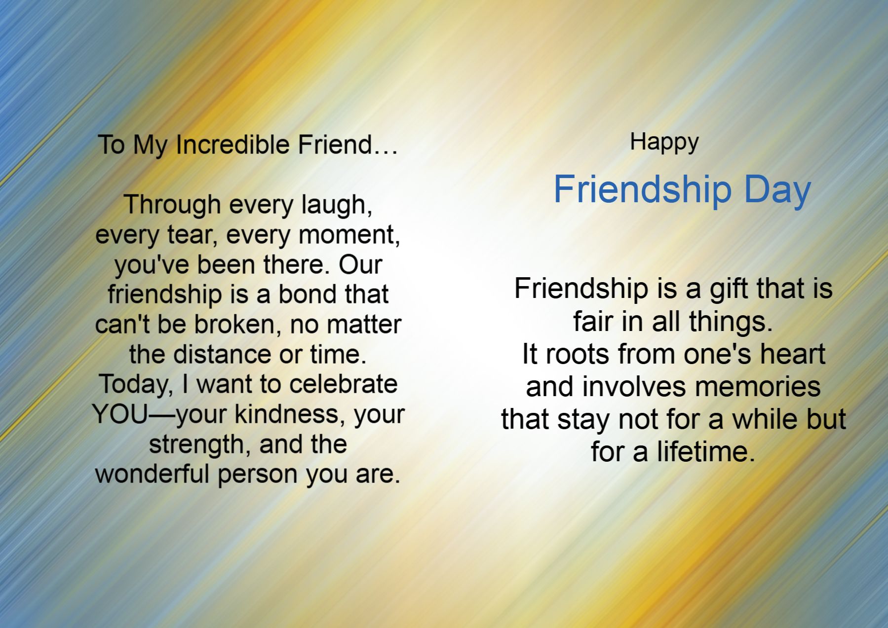 Friendship Greeting Cards template preview 19