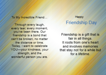 Friendship Greeting Cards template preview 8