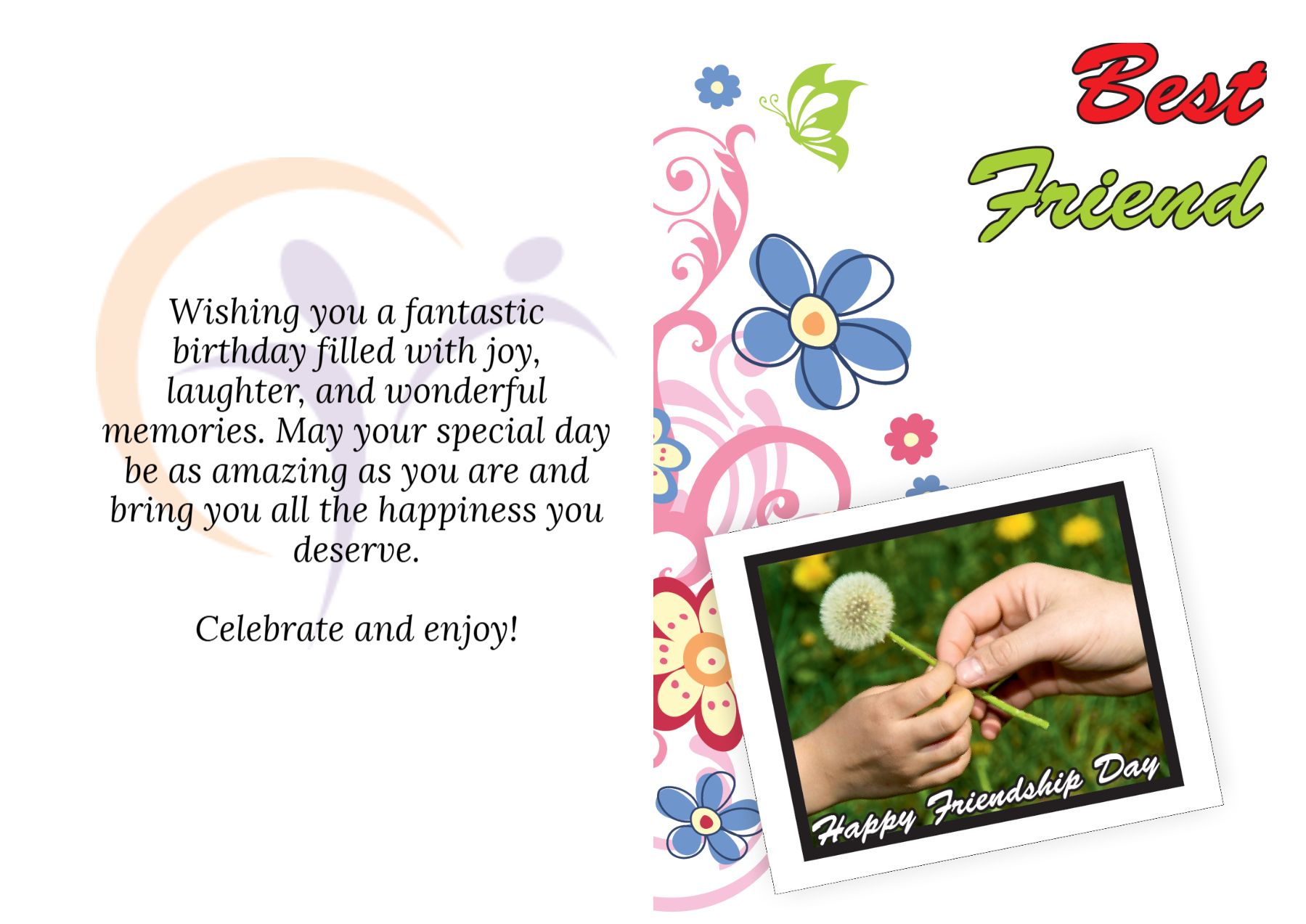Best Friends Greeting Cards template preview 23