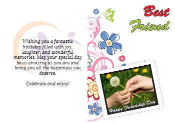 Best Friends Greeting Cards template preview 10