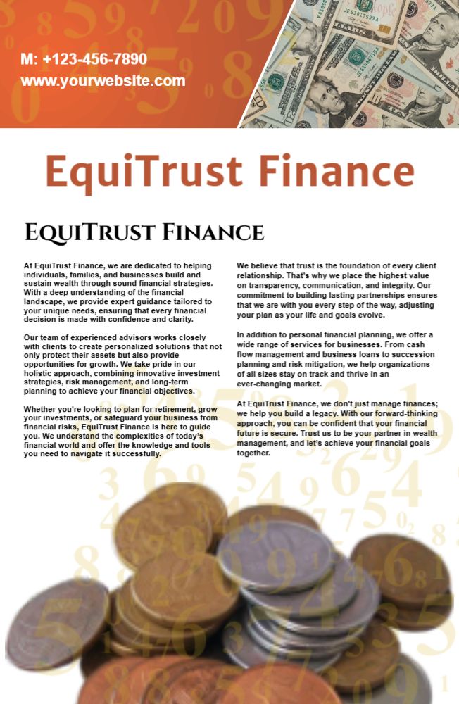 Finance Economical Custom Posters Bulk Printing template preview 8