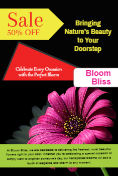 Flowers Economical Custom Posters Bulk Printing template preview 2