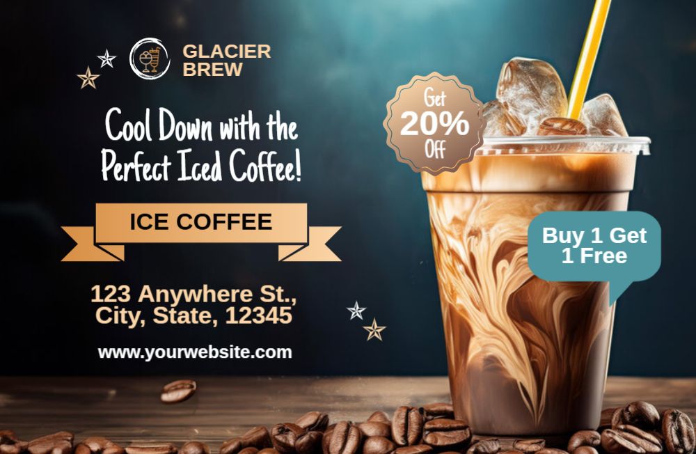 Coffee Bar Economical Custom Posters Bulk Printing template preview 4