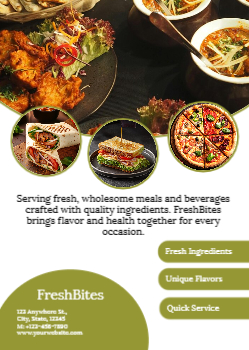 Food Hotel And Restaurant Cheap Flyers Printing template preview 6