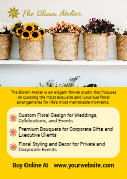 Flowers Cheap Flyers Printing template preview 2