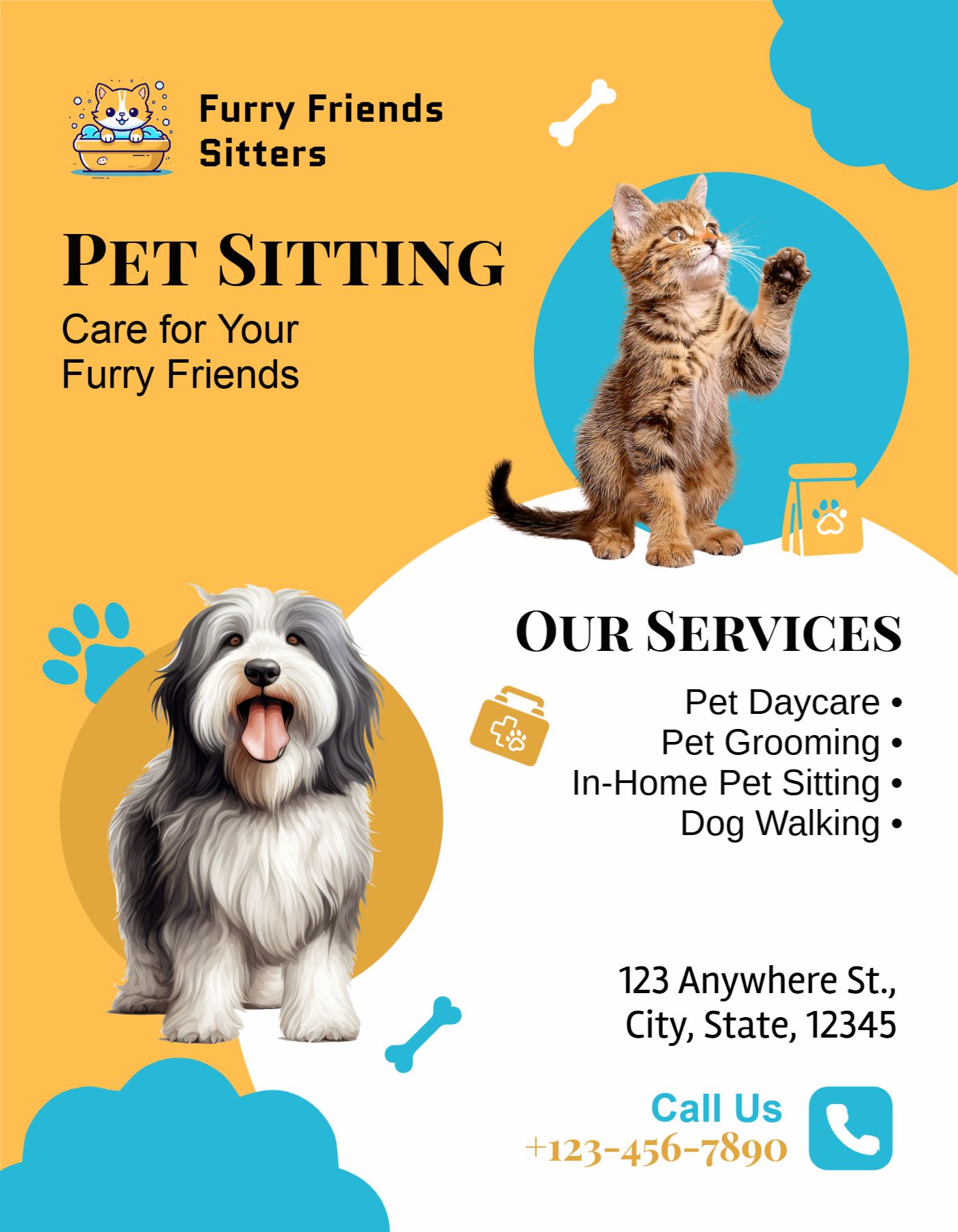 Animal Pets Cheap Flyers Printing template preview 8