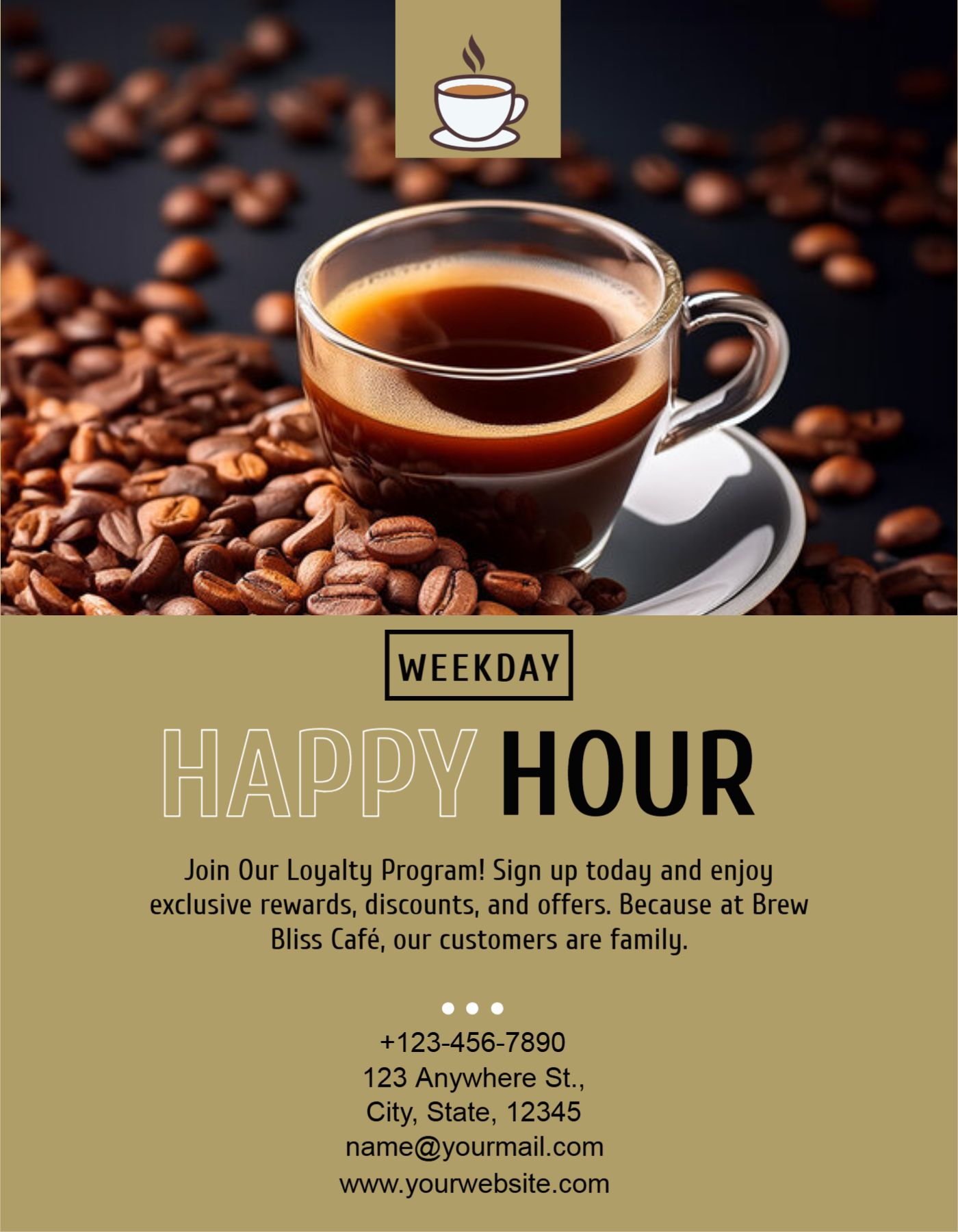 Coffee Bar Cheap Flyers Printing template preview 4