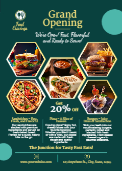 Food Hotel And Restaurant Rush Flyers Printing template preview 2