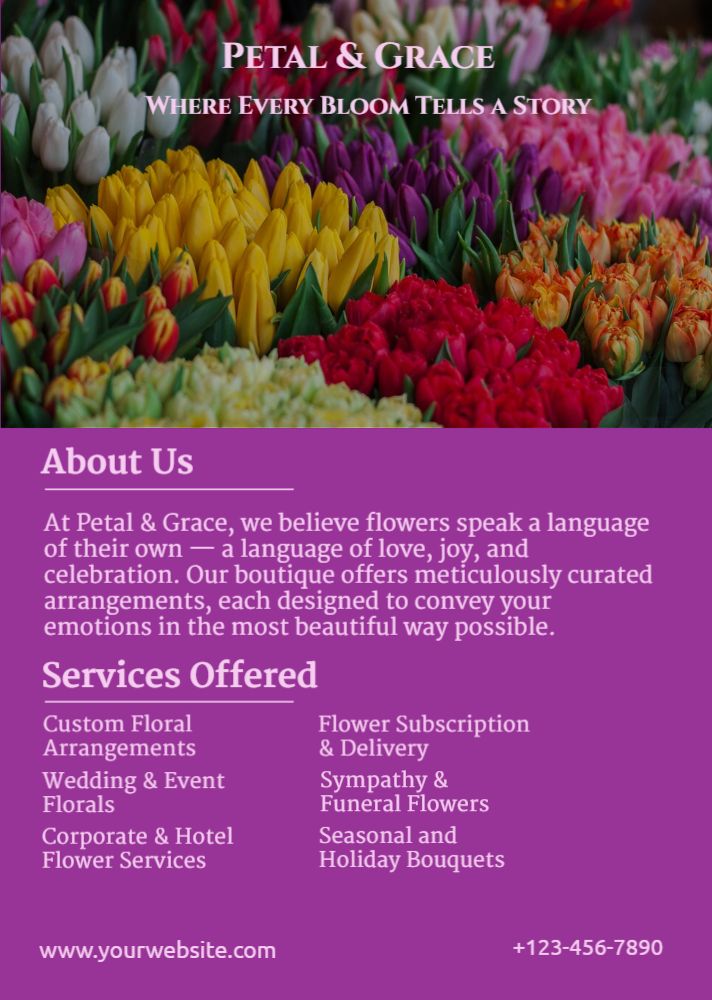 Flowers Cheap Flyers Printing template preview 10