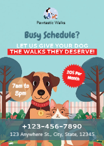 Animal Pets Cheap Flyers Printing template preview 5