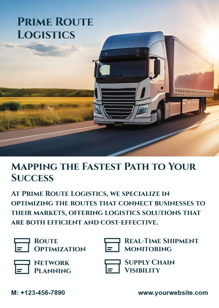 Transportation And Logistics Cheap Flyers Printing template preview 4