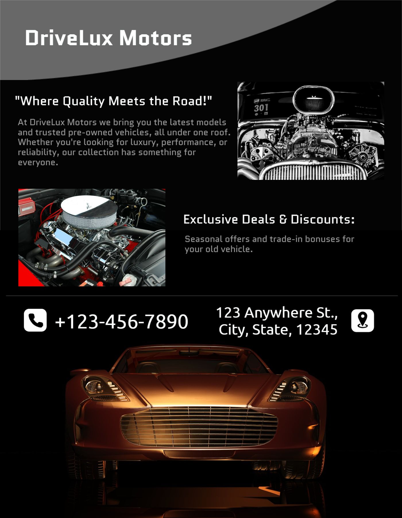 Automobile Rush Flyers Printing template preview 6