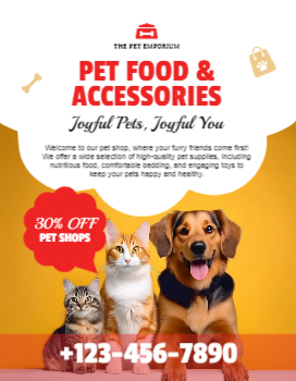Animal Pets Cheap Flyers Printing template preview 4