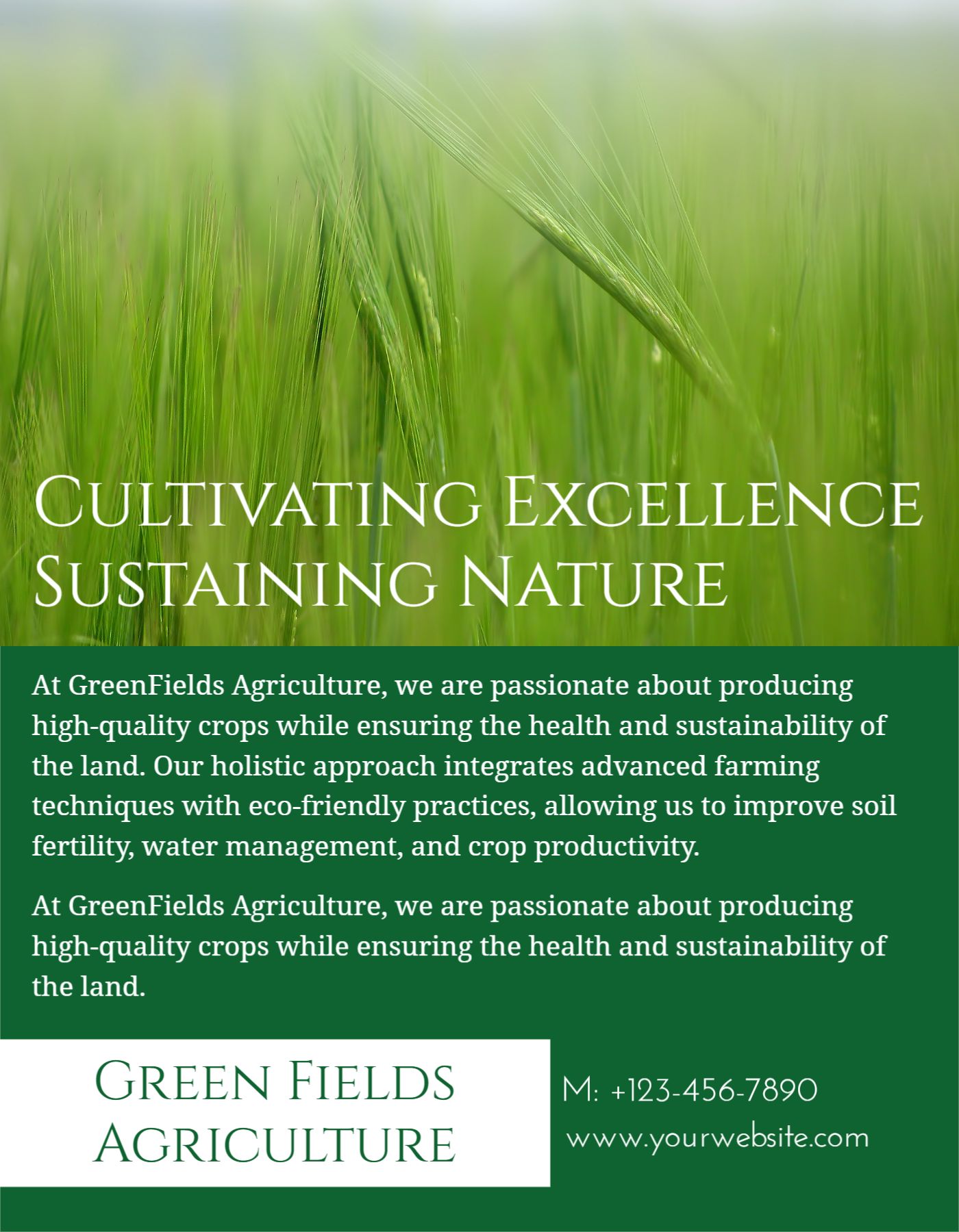 Agriculture Cheap Flyers Printing template preview 12