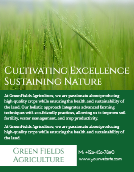 Agriculture Cheap Flyers Printing template preview 1