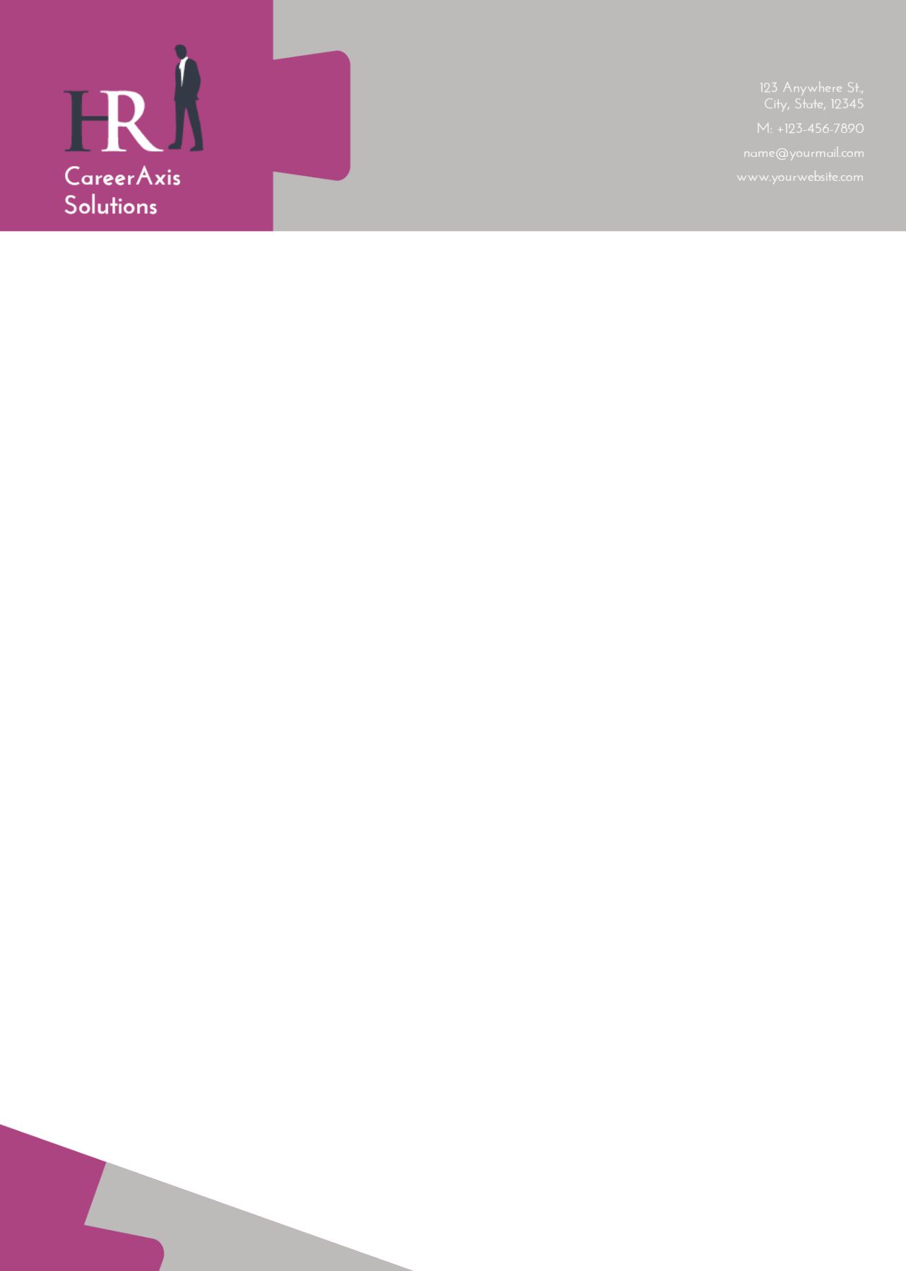 Human Resources Custom Letterhead Printing template preview 24