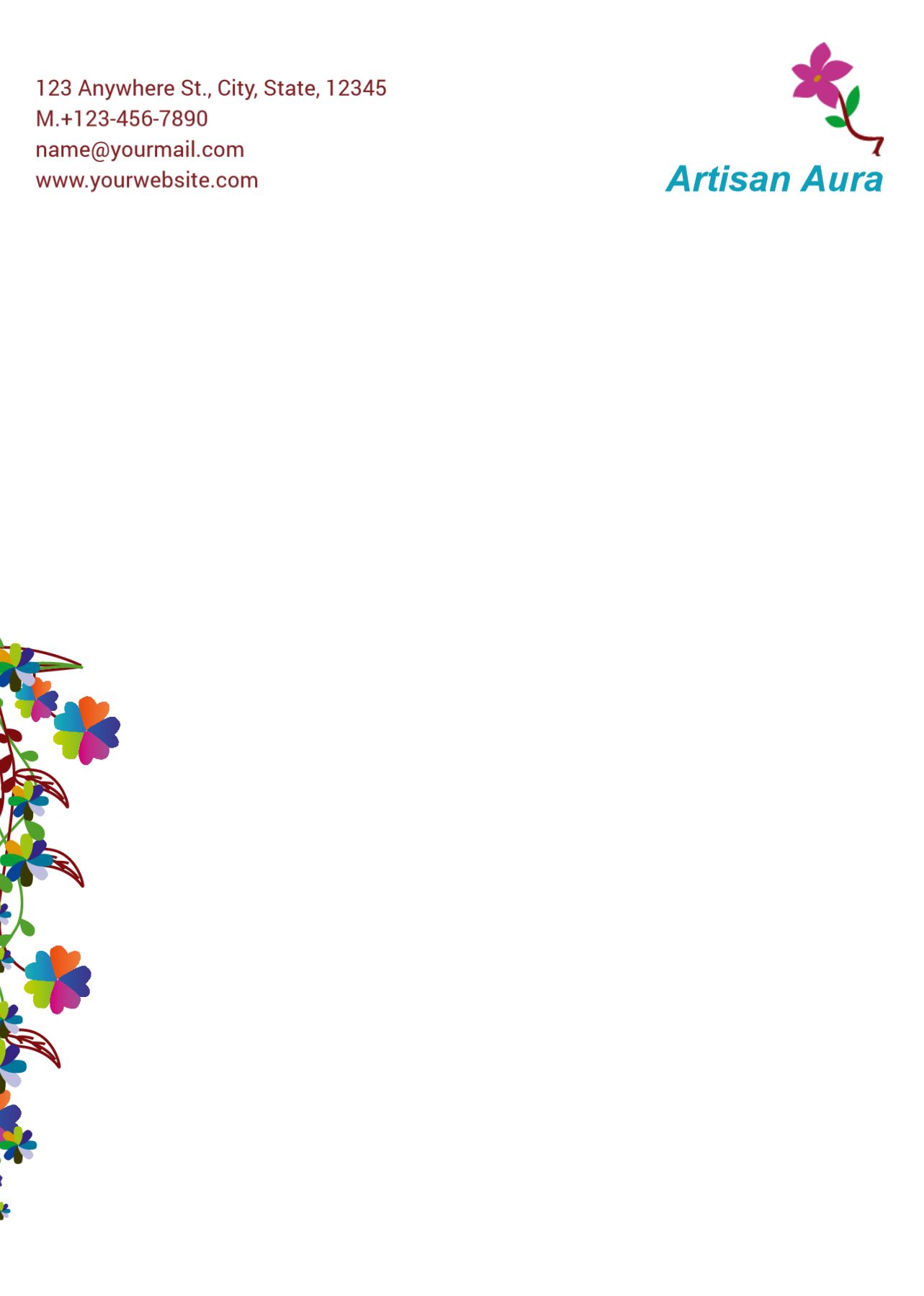 Illustrative Custom Letterhead Printing template preview 28