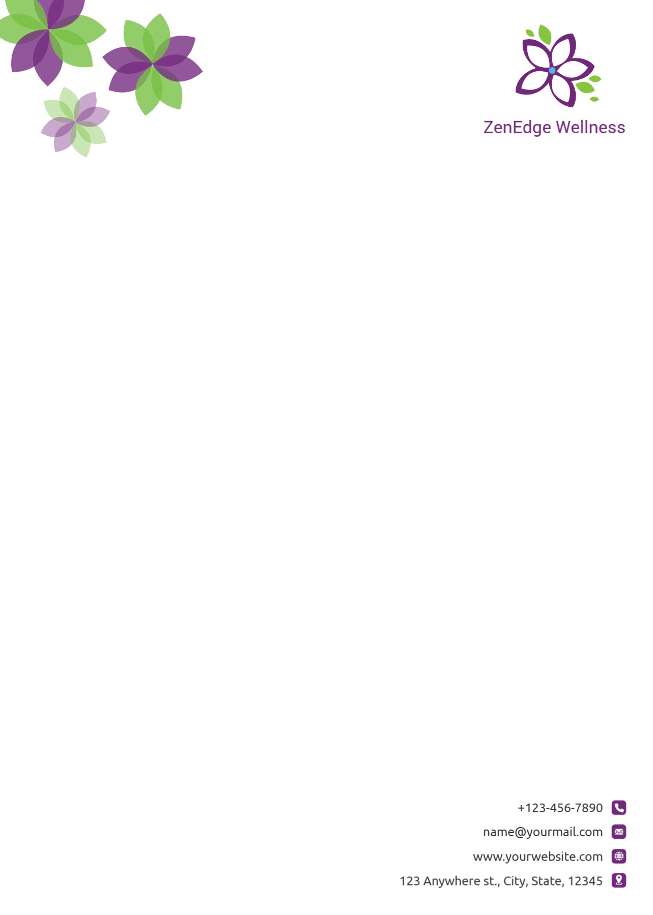 Spa Saloon Custom Letterhead Printing template preview 19