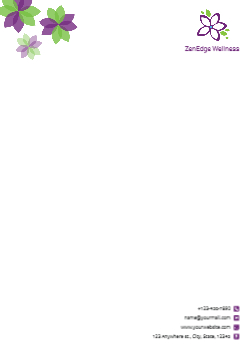 Spa Saloon Custom Letterhead Printing template preview 4