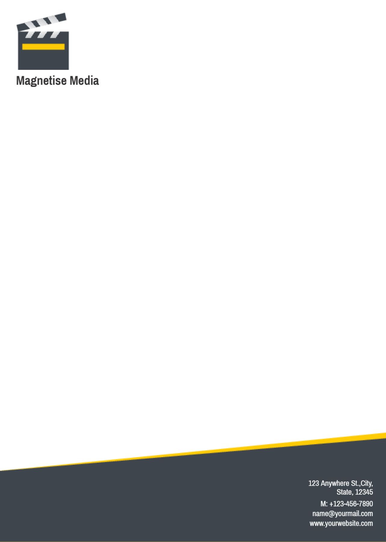News And Media Custom Letterhead Printing template preview 17