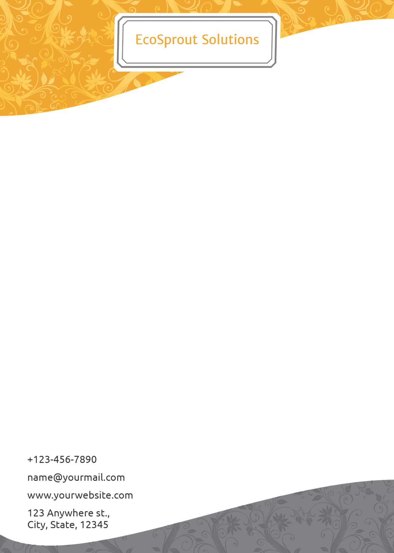 Flowers Custom Letterhead Printing template preview 27