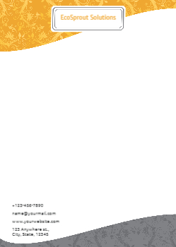 Flowers Custom Letterhead Printing template preview 12