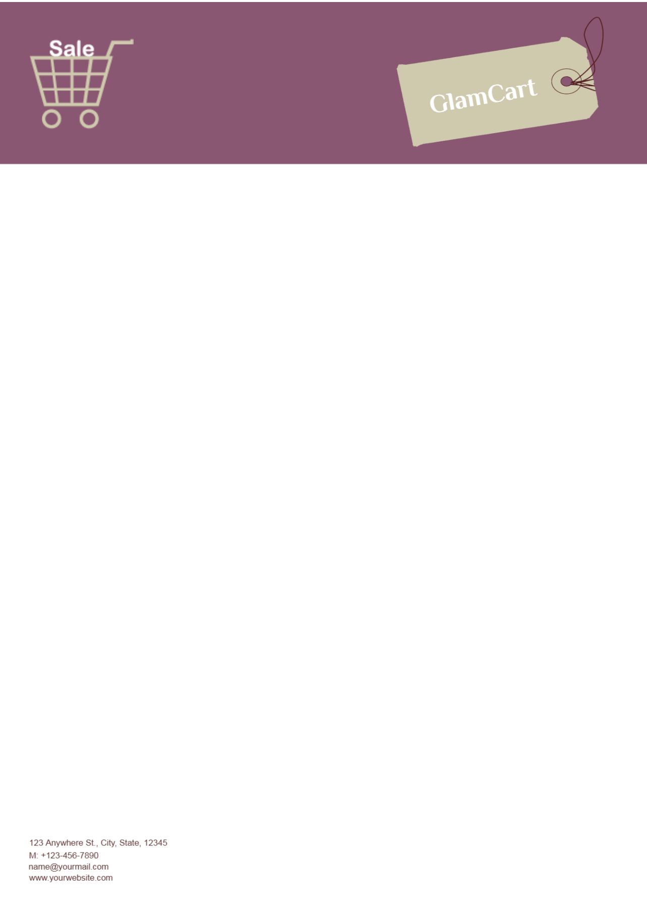 Retail Shop Stores Custom Letterhead Printing template preview 27