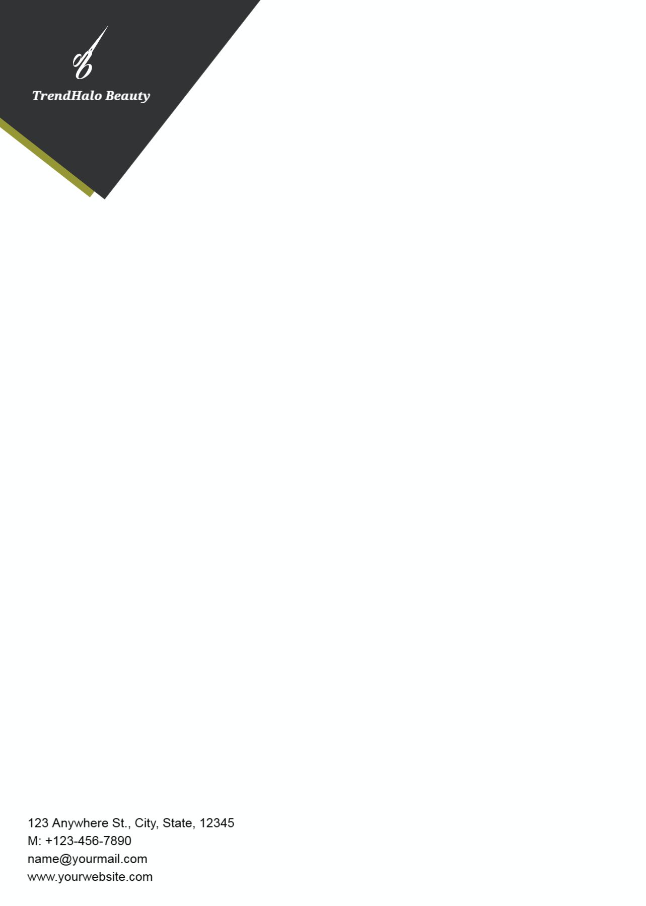 Spa Saloon Custom Letterhead Printing template preview 27