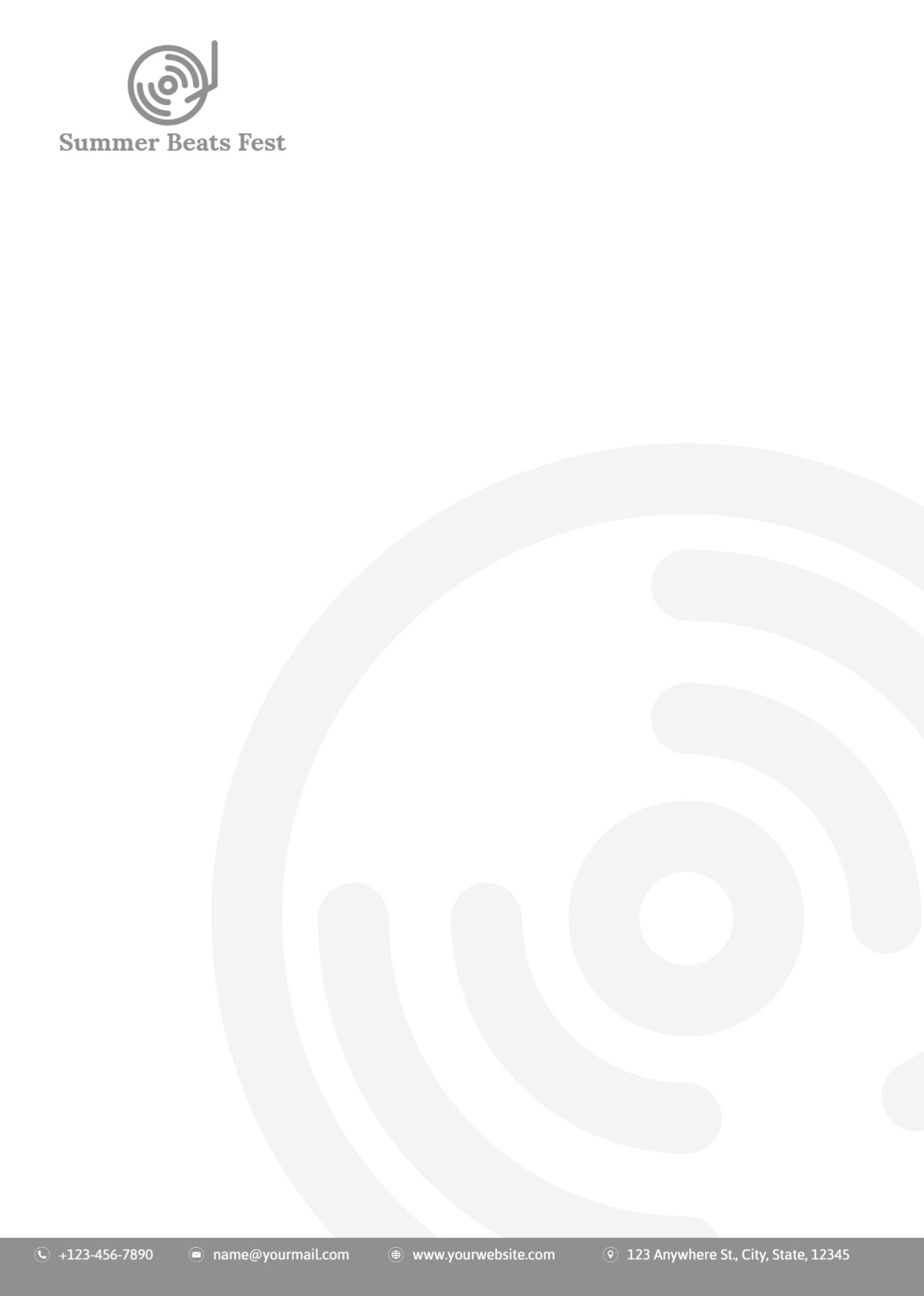 Music Dj Custom Letterhead Printing template preview 22