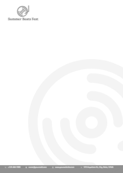 Music Dj Custom Letterhead Printing template preview 7