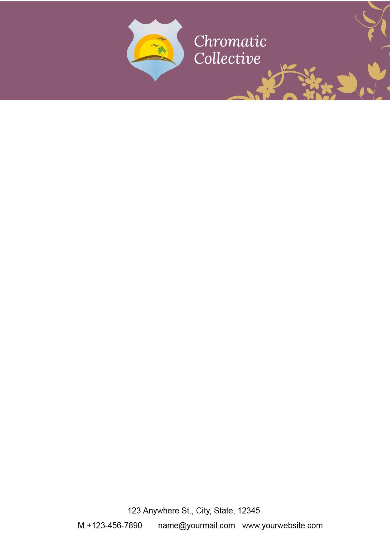 Illustrative Custom Letterhead Printing template preview 25
