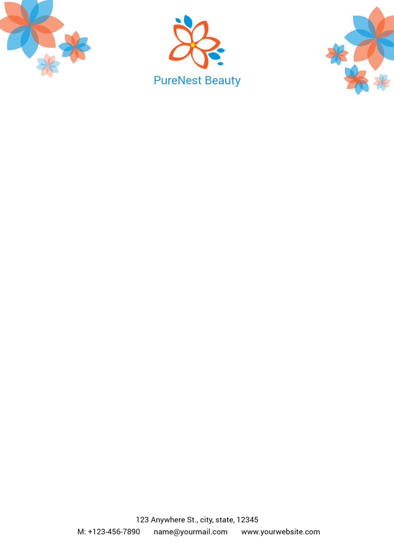 Spa Saloon Custom Letterhead Printing template preview 20