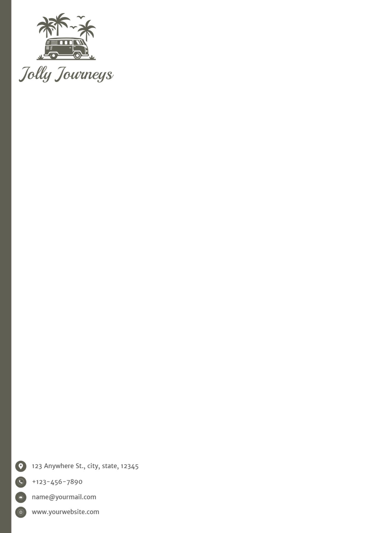 Travels Custom Letterhead Printing template preview 23