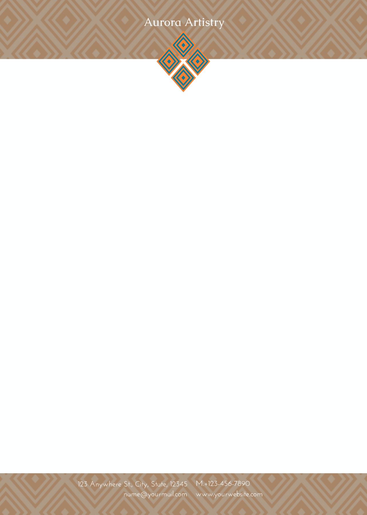 Arts And Photography Custom Letterhead Printing template preview 29