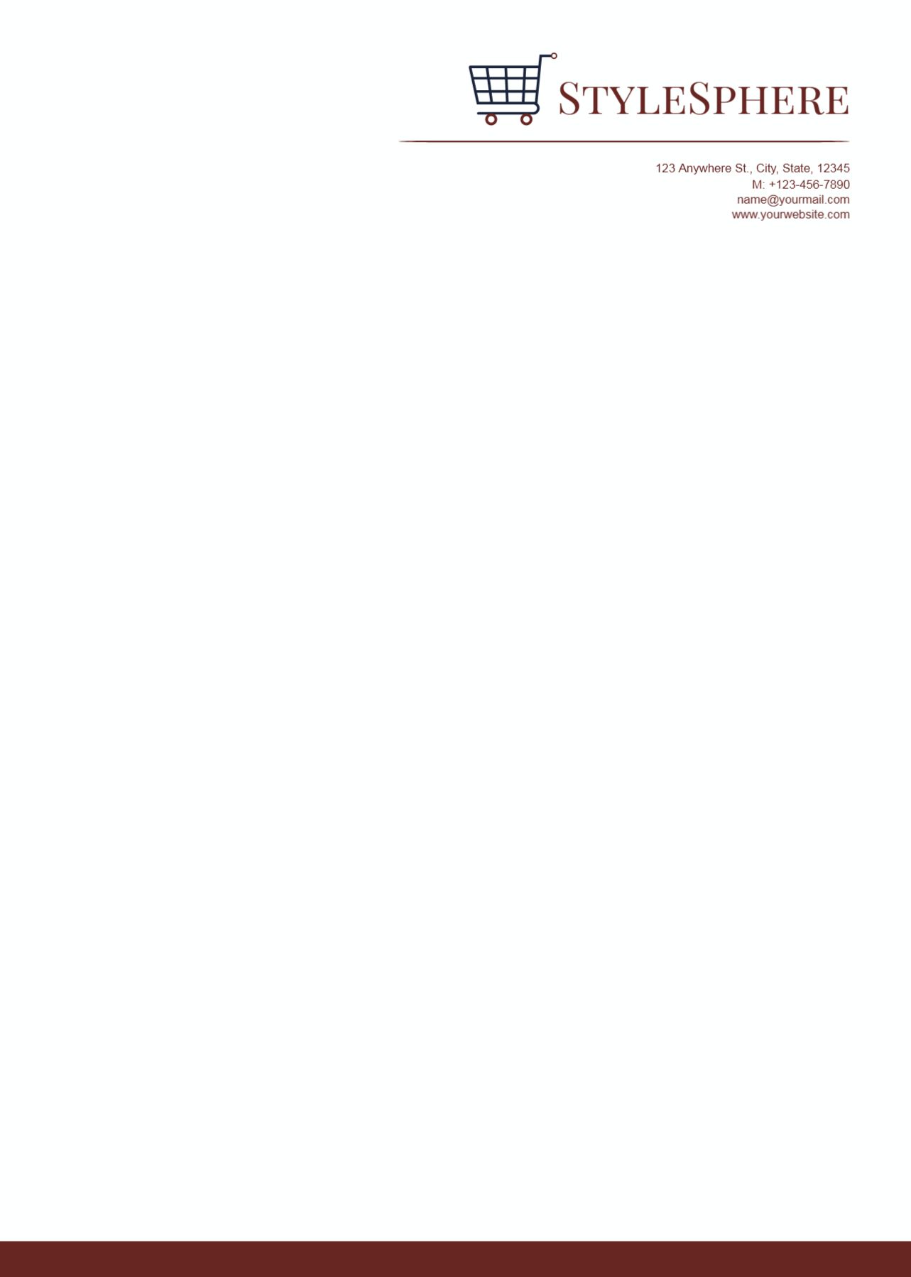 Fashion Custom Letterhead Printing template preview 27