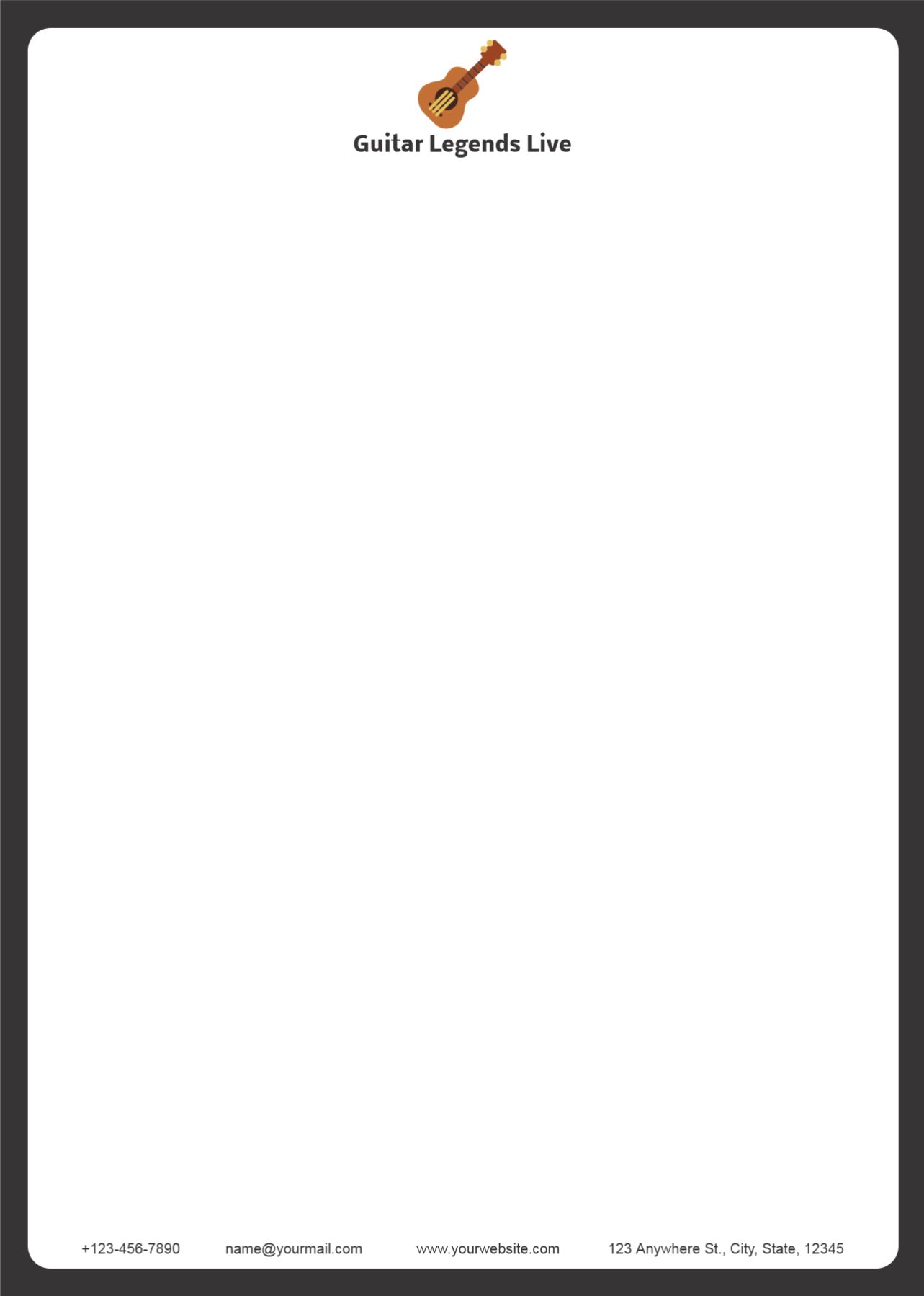 Music Dj Custom Letterhead Printing template preview 17