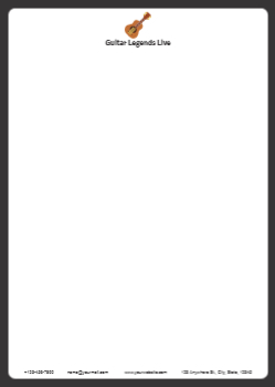 Music Dj Custom Letterhead Printing template preview 2