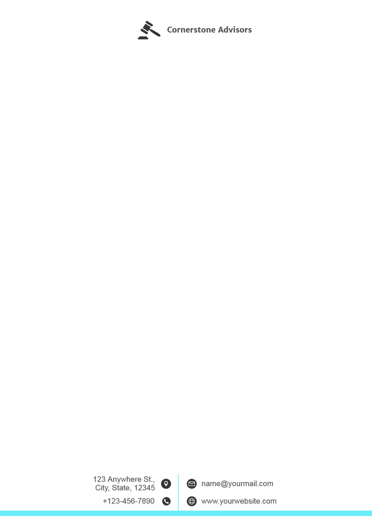 Clean Simple Custom Letterhead Printing template preview 18