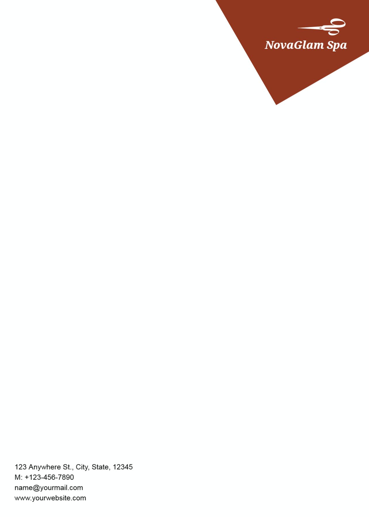 Spa Saloon Custom Letterhead Printing template preview 26