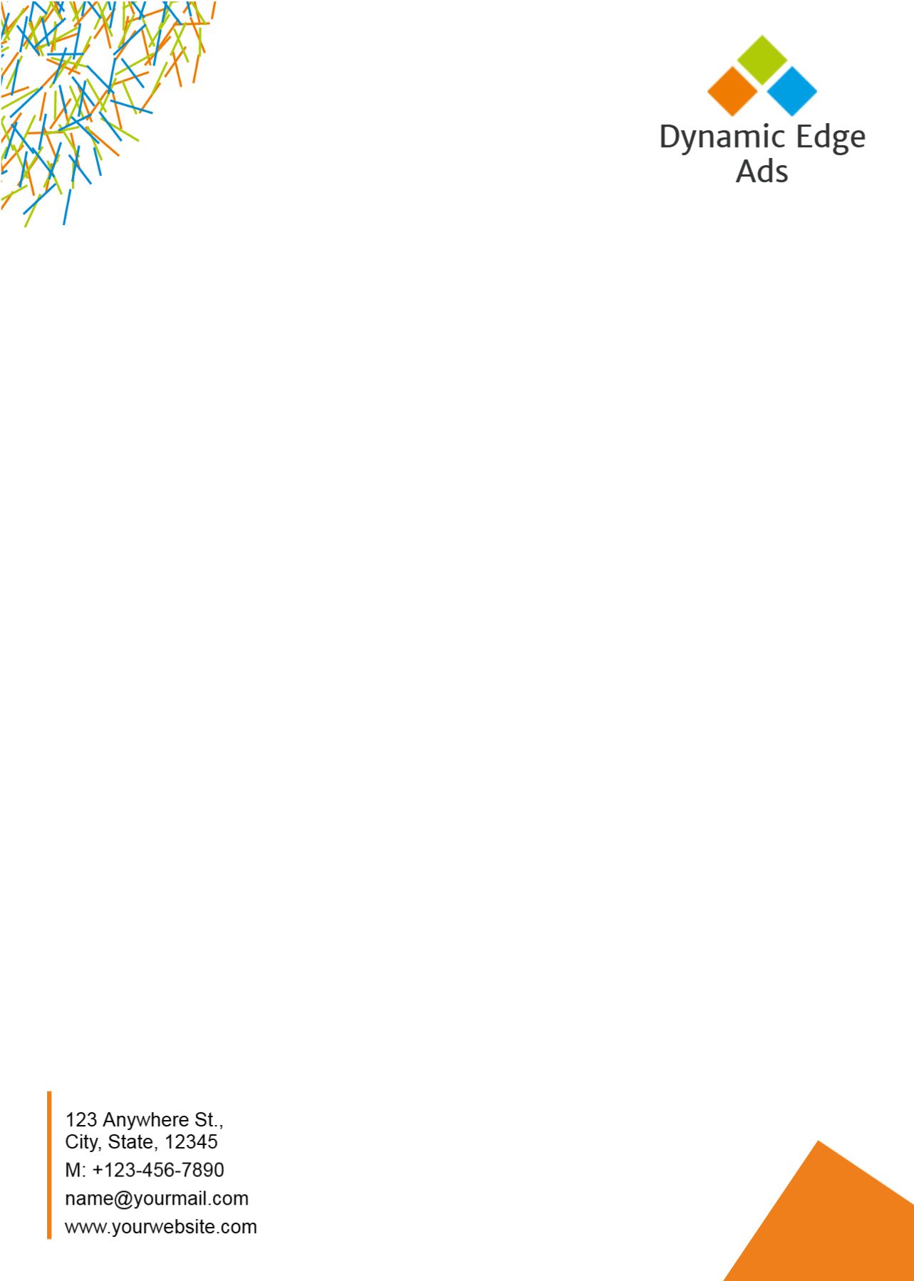 Marketing And Advertising Custom Letterhead Printing template preview 24