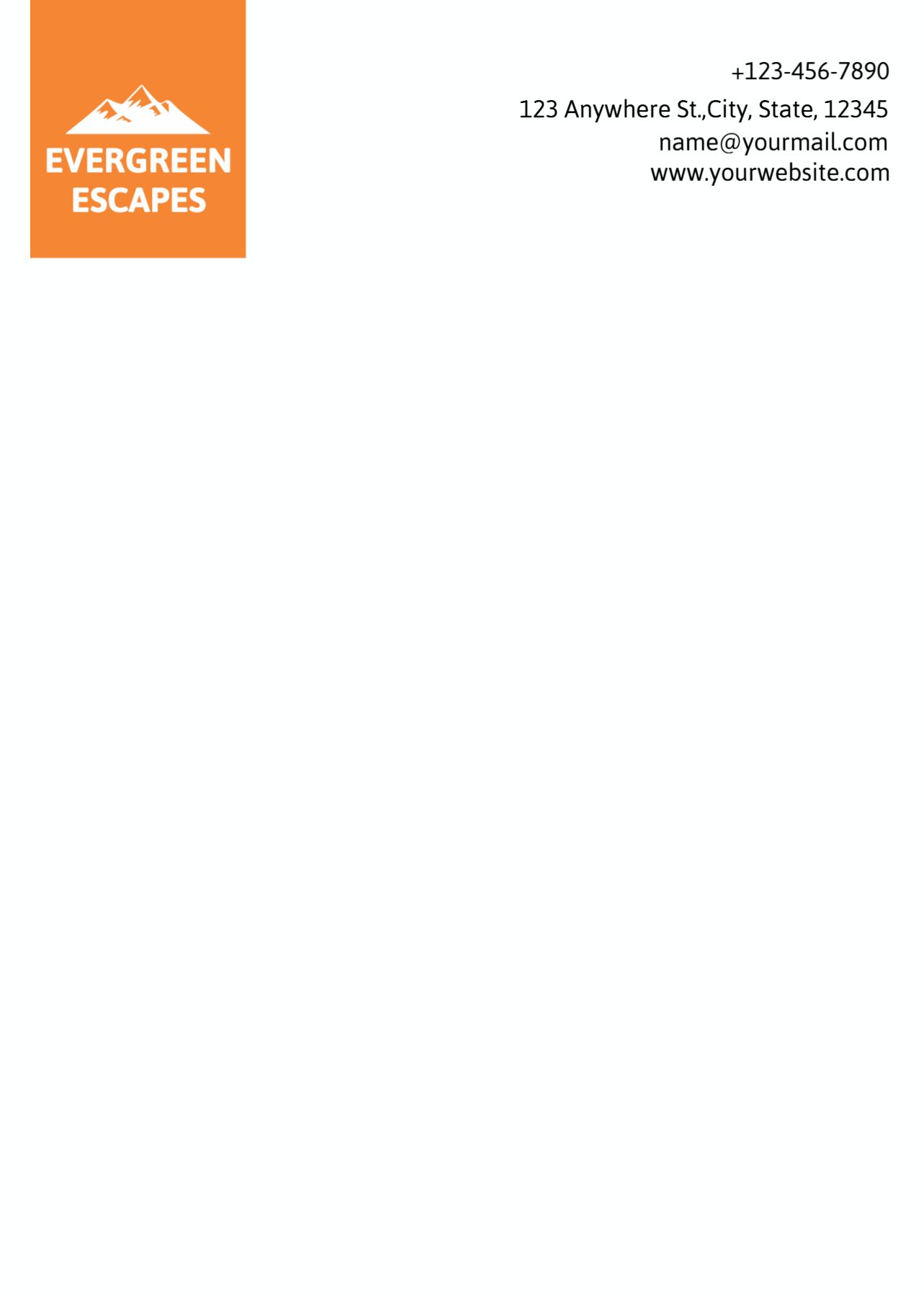 Travels Custom Letterhead Printing template preview 17