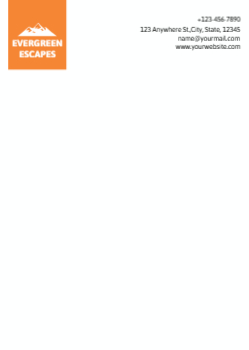 Travels Custom Letterhead Printing template preview 2